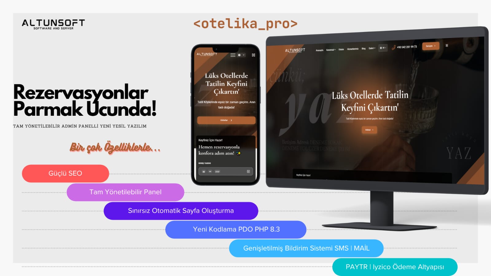 SiteSipariş.com Otel Yazılımı Geliştirme.